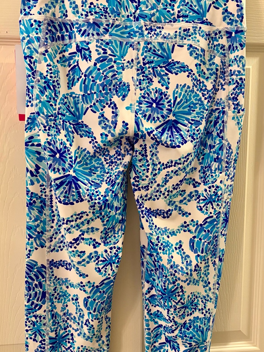 Lilly Pulitzer Blue & Aqua Floral Print Leggings - Picture 2 of 3